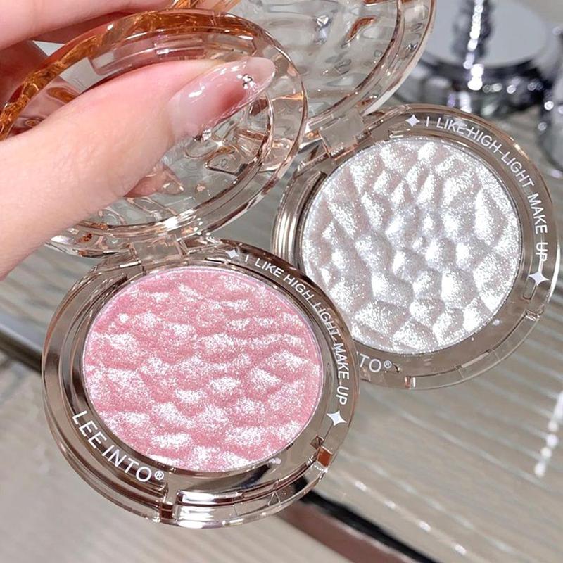 Portable Glitter Highlighter Powder, Shimmering Highlighter Palette, Long Lasting Lightweight Pearly Makeup Powder, Facial Brightening Cosmetics, Valentine's Day Gift, Cosmetics Glam Powder, High Shine Makeup