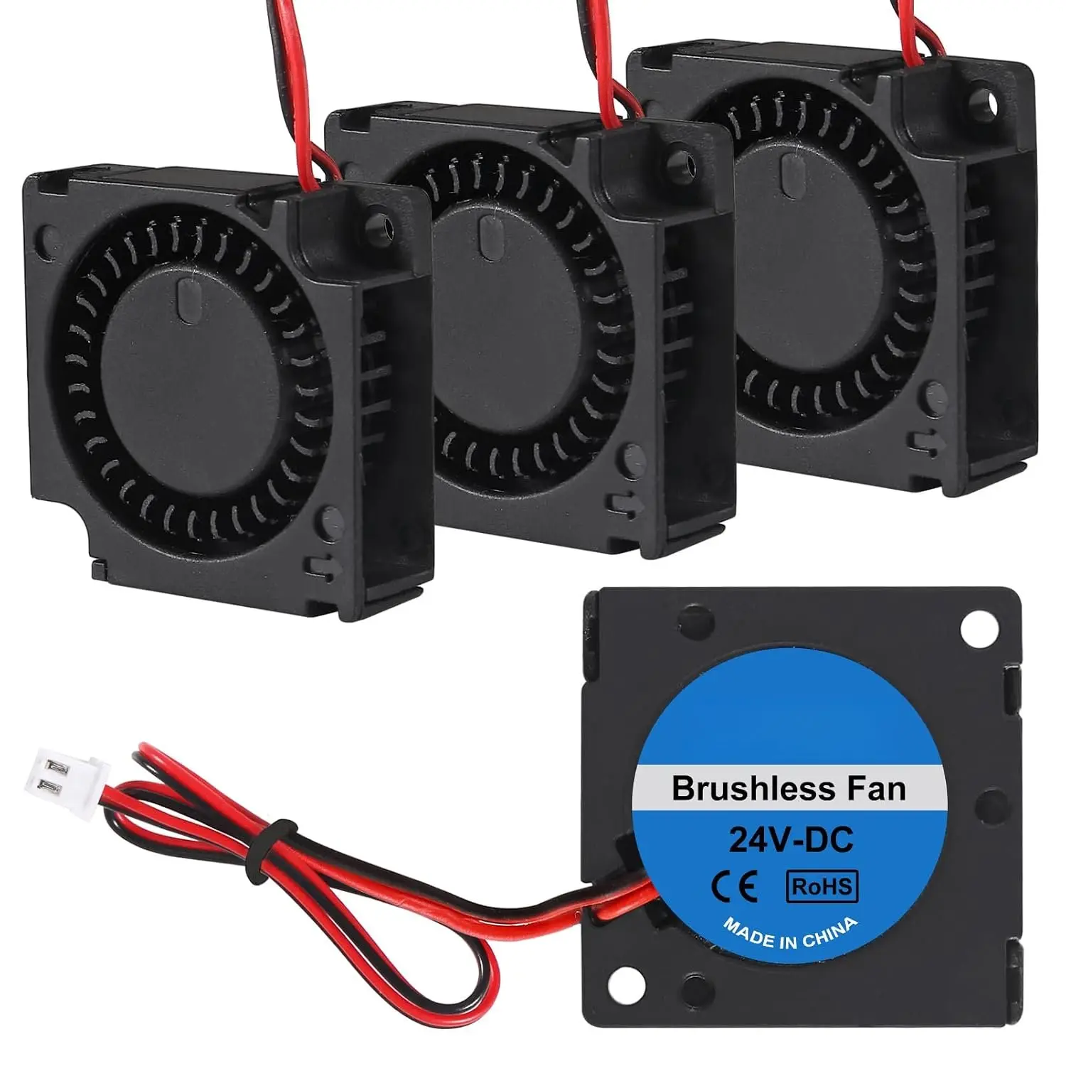 4 count 30mm Blower Fan 3010 24V  Printer Cooling Fan 30mm x 10mm Bearing Turbo Cooling Fan with 2 Pin Terminal