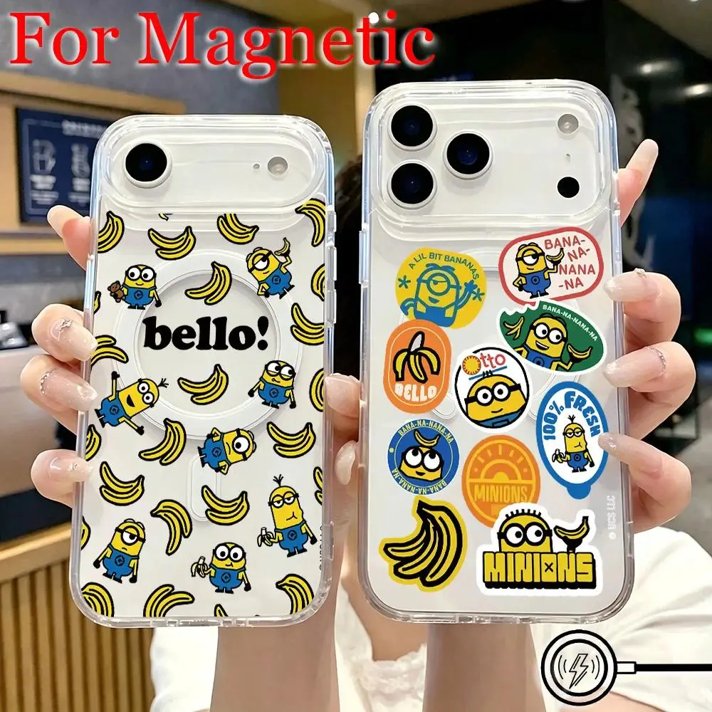 Minions Phone Case For iPhone 17 Promax 16 15 14 13 12 11 Plus Pro Max 17Air and Samsung S26 S25 S24 S23 S22 S21 FE Plus Ultra - Anti Drop Full Perfect Aesthetic Printed Soft TPU Case