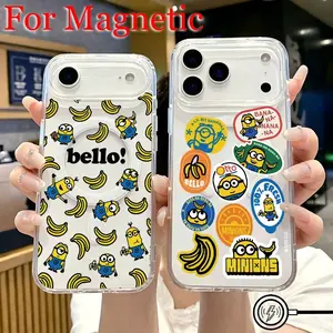 Minions Phone Case For iPhone 17 Promax 16 15 14 13 12 11 Plus Pro Max 17Air and Samsung S26 S25 S24 S23 S22 S21 FE Plus Ultra - Anti Drop Full Perfect Aesthetic Printed Soft TPU Case