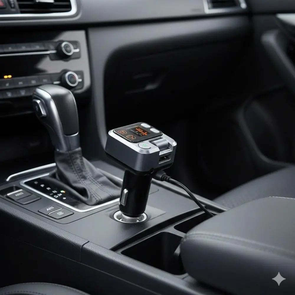 Digital Display Bluetooth Fm transmitter with PD fast Charging Dual Protocol Car Audio Wireless Adapter USB Flash Drive Support Universal for Cars Trucks Suvs Anti Interference Safe Chip Auto Sound Upgrade