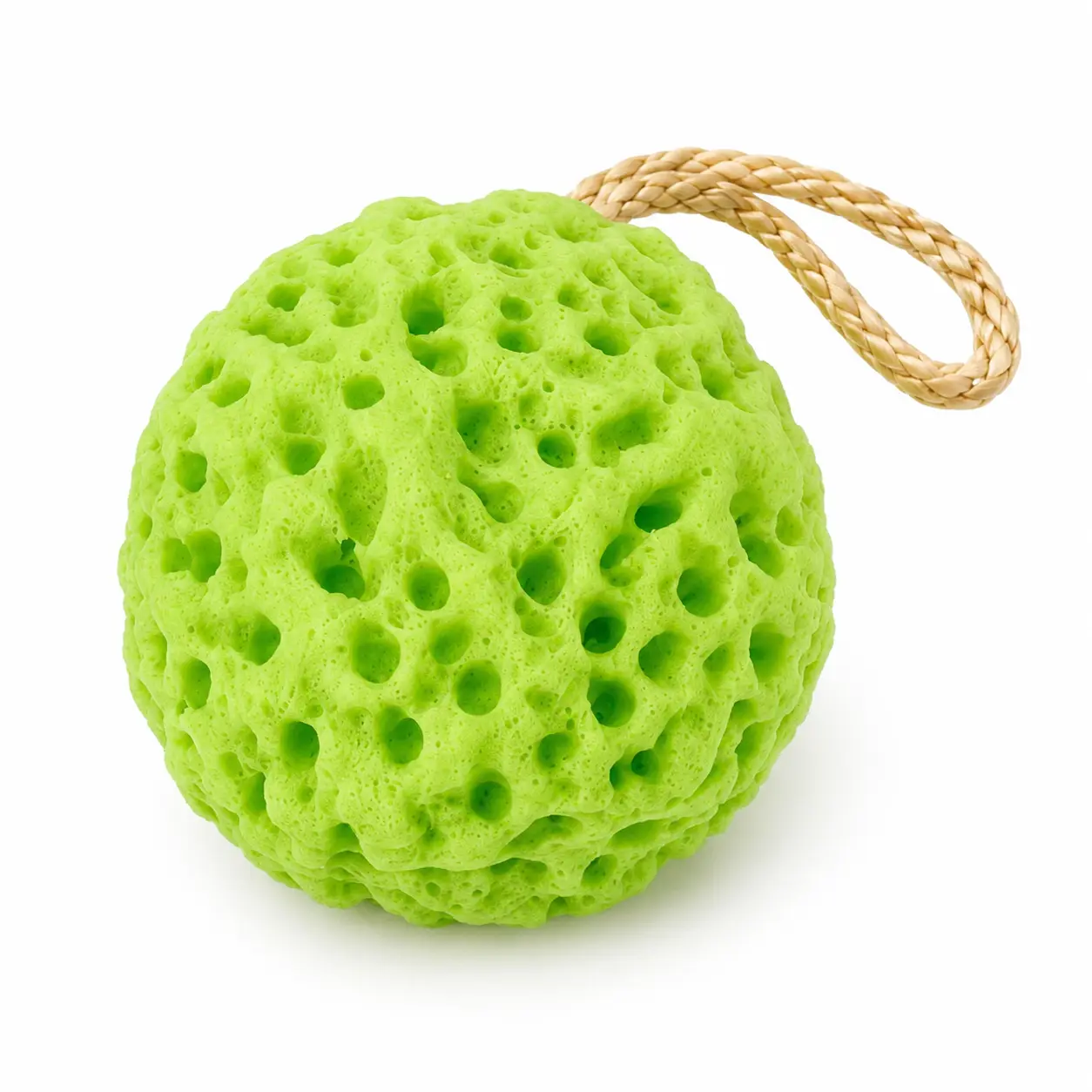 Cute Honeycomb Cheese 1-Piece Shower Sponge Loofah, Super Soft Skin-Friendly 2-in-1 Foaming & Exfoliating Body Scrubber, Durable No-Shedding Design with Built-In Hanging Rope, Home Spa Self-Care Bathroom Decor Accessory, One-Piece