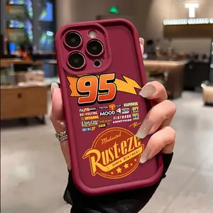 Cartoon Racing 95 Sticker Collection Pattern TPU Soft Phone case for iPhone 17 Air 16 Pro Max 15 14 Plus 13 12 11 XR XS Samsung Galaxy S25 Ultra S24 S23 S22 Plus stylish camera protection Shockproof Anti Drop Durable Phone Case.