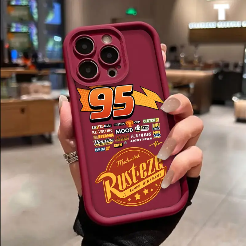 Cartoon Racing 95 Sticker Collection Pattern TPU Soft Phone case for iPhone 17 Air 16 Pro Max 15 14 Plus 13 12 11 XR XS Samsung Galaxy S25 Ultra S24 S23 S22 Plus stylish camera protection Shockproof Anti Drop Durable Phone Case.