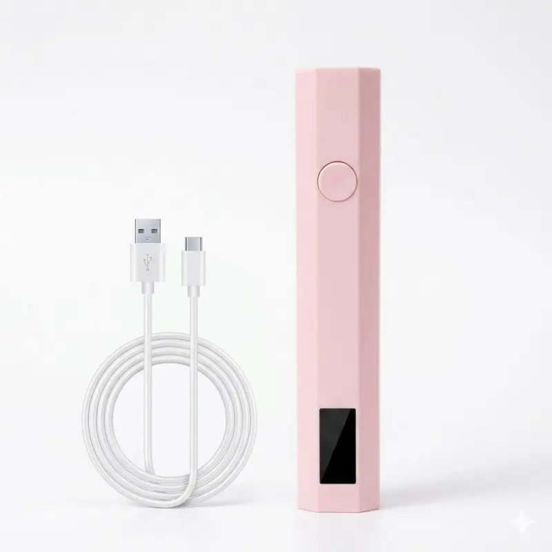 Rechargeable Mini UV LED Gel Nail Lamp, Portable Nail Curing Light with Digital Timer Display, Professional Home Salon Manicure Tool, USB-C Cable Included (No Wall Charger)#DealsForYouDays