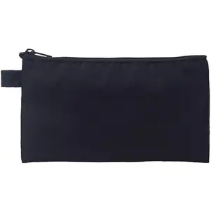 Money Bag with Zipper Lightweight Nylon Waterproof Coin Change Purses (Black,1)