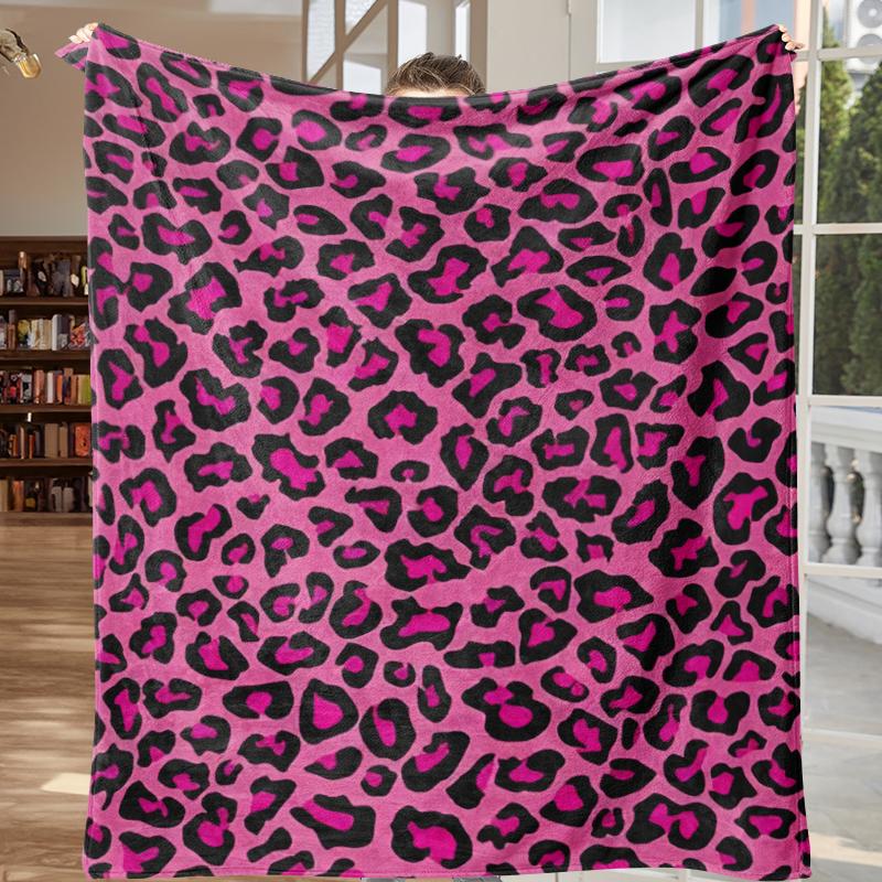 Fluffy Surprise Blankets:Leopard Print Blanket Surprise Box – Hot Pink Purple White Black Pink Gray Brown Turquoise Animal Print Ultra Soft Cozy Plush Fleece Throw Mystery Box Perfect For Y2K Aesthetic, Baddie Style & Wild Fashion Lovers