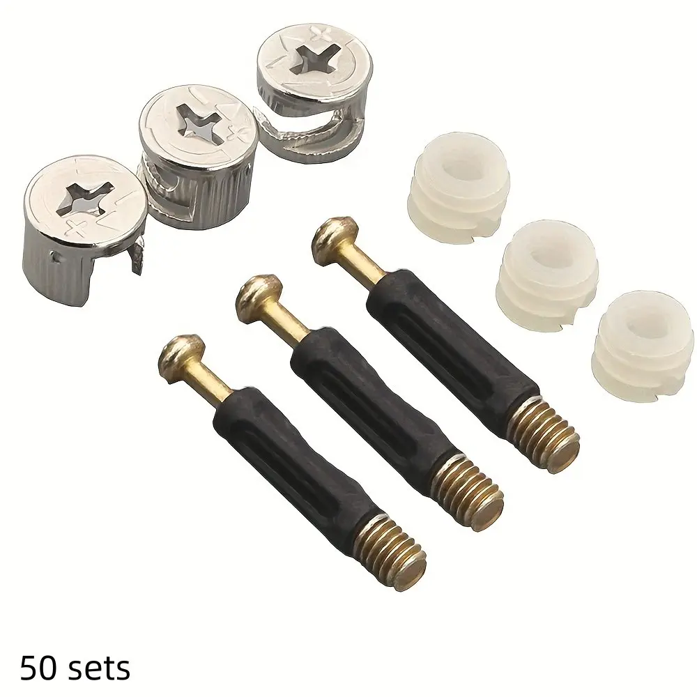 50 Pieces Furniture Connector Cam Lock Accessories, Furniture Connection Fasteners, Tightening Nuts for Secure Assembly