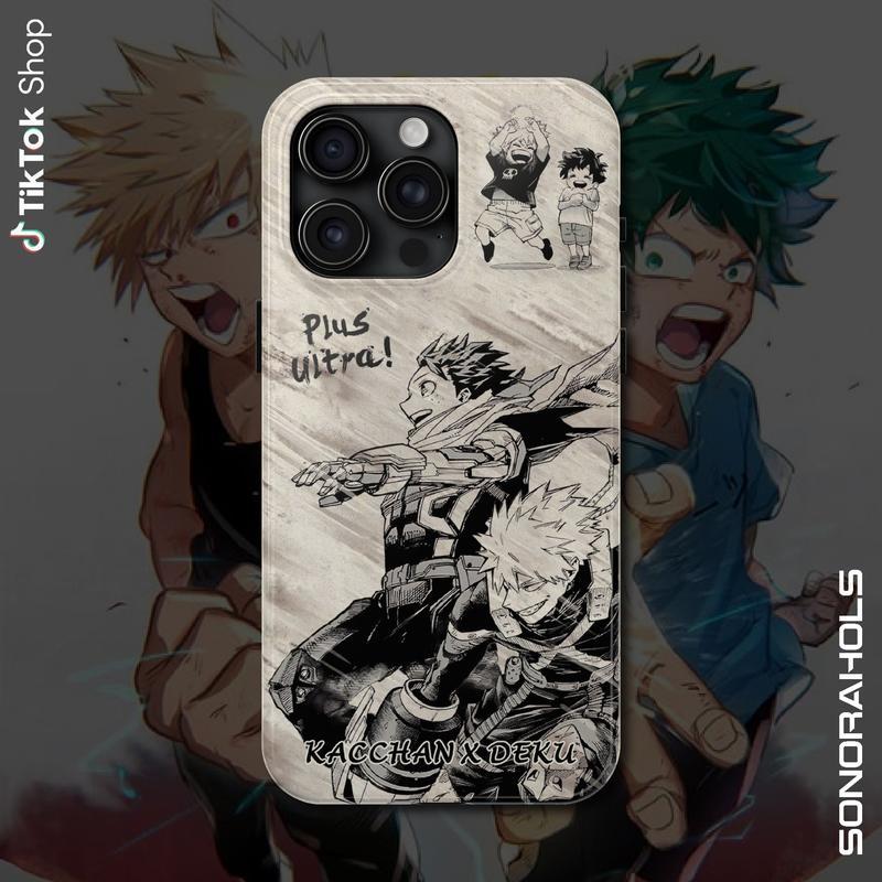 Deku and Bakugo My Hero Academia Phone Case, Plus Ultra My Hero Academia Phone Cover, Anime Deku and Bakugo My Hero Academia Phone Case, Plus Ultra My Hero Academia Phone Cover, Anime