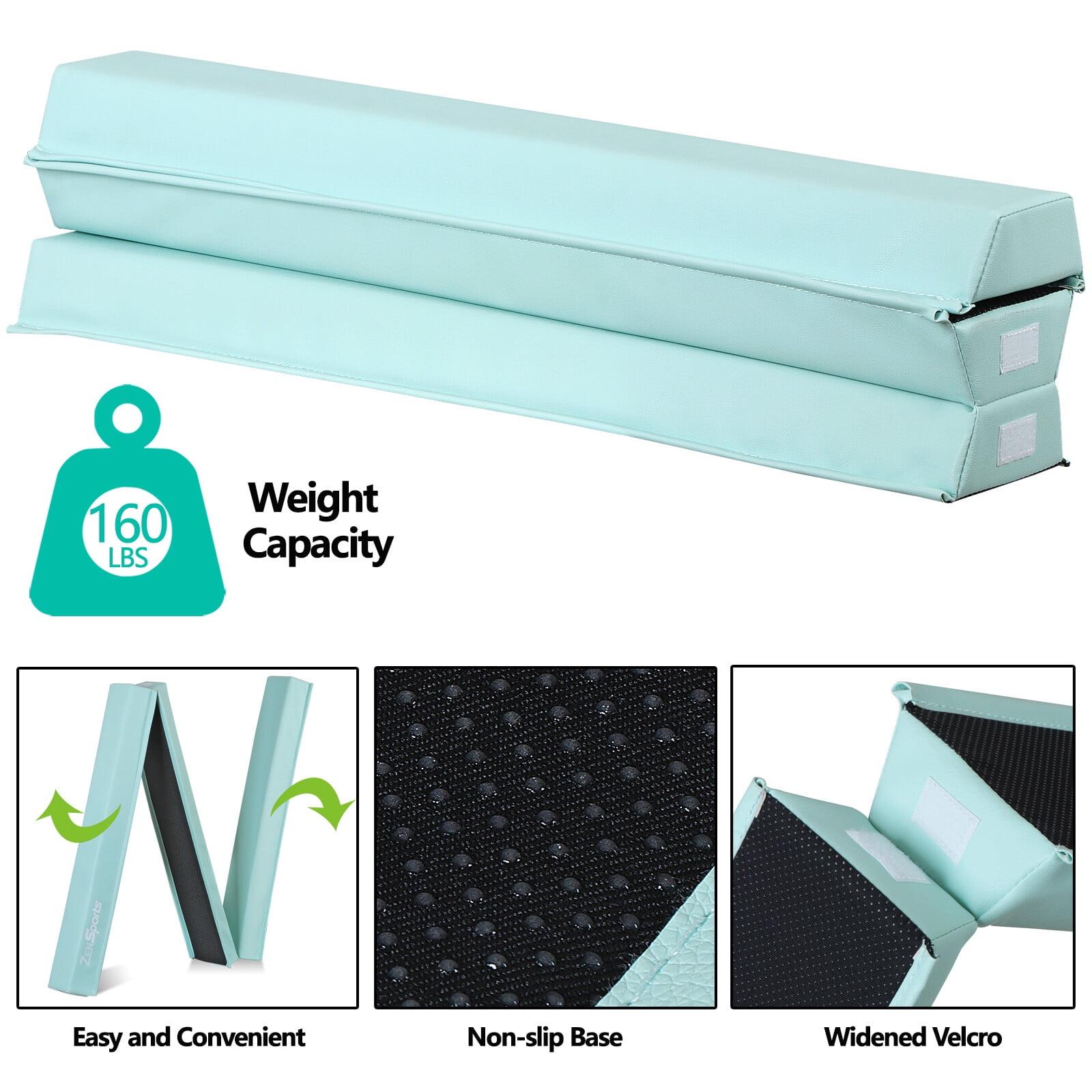 Segawe 9FT / 6FT Floor Balance Beam Kids Folding Gymnastics Beam Anti-Slip Bottom for Beginners Home Training