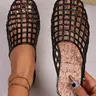 Women's Fashion Mesh Design Transparent Crystal Jelly Open Toe Sandals, Peep Toe Sandals, Breathable Cool Comfort Soft Flat Shoes, Flat Summer Sandals, Fashionable Breathable Sandals, Casual Daily Wear、 Beach 、Shopping, Daily Wear Footwear