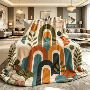 Arcadia Living's "Sculptural Arches" Duvet Covers | Modernist medieval-style geometric arch pattern bedding, portable decorative sofa throw blankets, perfect for super soft upholstery/sofa/bedroom use, a wonderful gift for children, family, and friends.