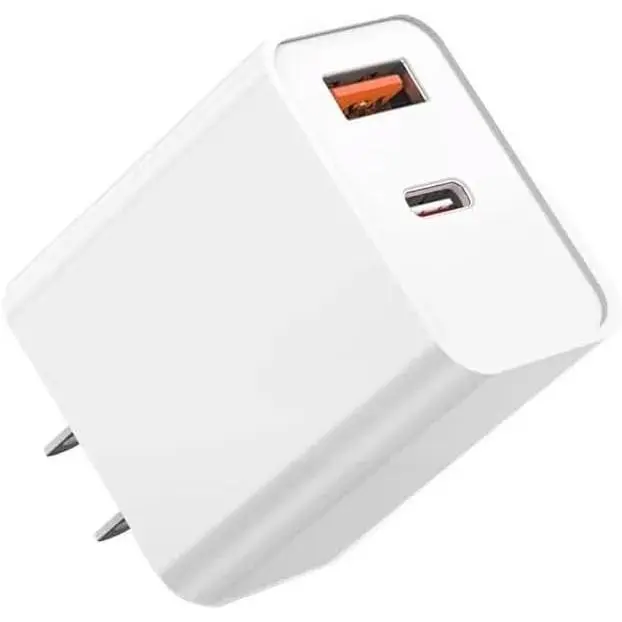 USB C Charger Block for iPhone,20W Dual Port Fast Wall Charger,USB C & USB A Power Adapter Type C Charging Brick Plug for iPhone Air/17 Pro Max/17e/16e/16 ProMax/16Plus/15/14/13/12/11,iPad Pro,AirPods