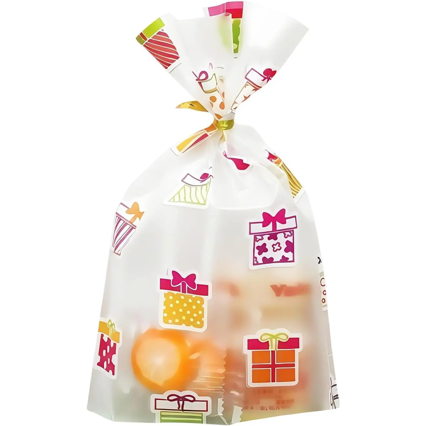 50 Pack 5.1x7.5 inch Matte Cellophane  Bags for Gifts | BOPP, with Twist Ties, for Candy Cookies Goodies Gifts Packaging, Birthday Party Favors, Homemade Items Wrapping