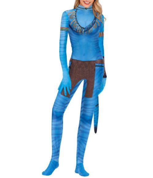 Avatar Halloween Costume For Adult Women Men  Avatar The Way of Water Tail Bodysuit Cosplay Alien Costume Birthday Party Clothes
