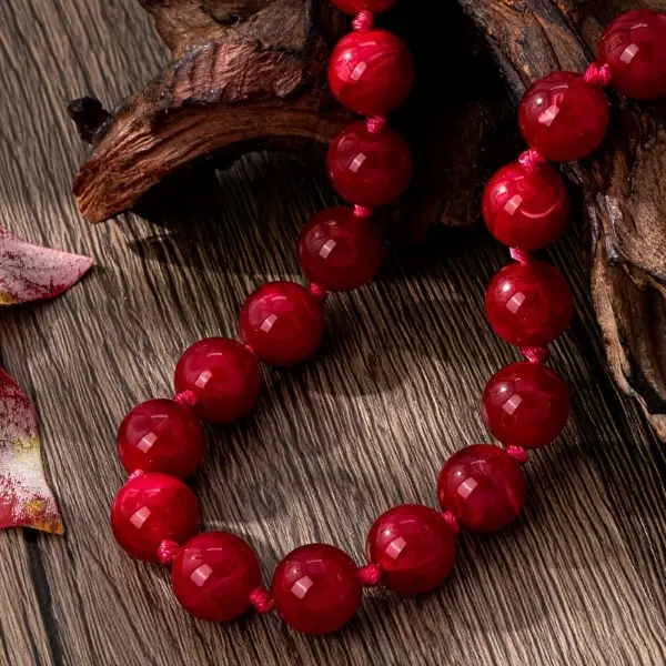 1PC Bohemian style elegant geometric round beaded women's necklace with cloud effect, perfect for festive occasions or daily wear