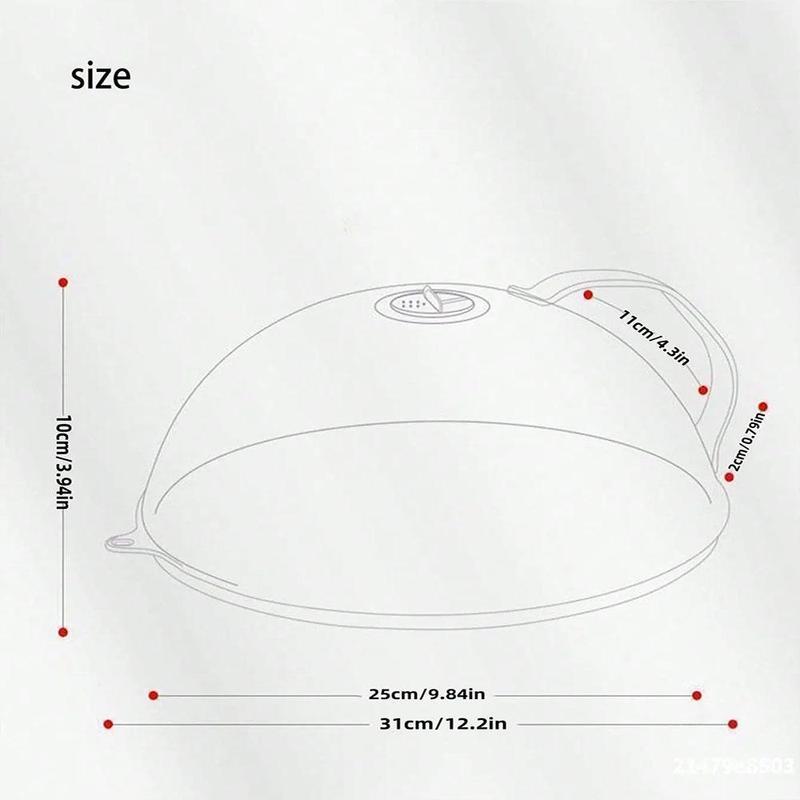 Microwave Splatter Cover with Handle, Reusable Microwave Lid for Food, Modern Kitchen Utensils, Kitchen Gadgets, Kitchen Accessories