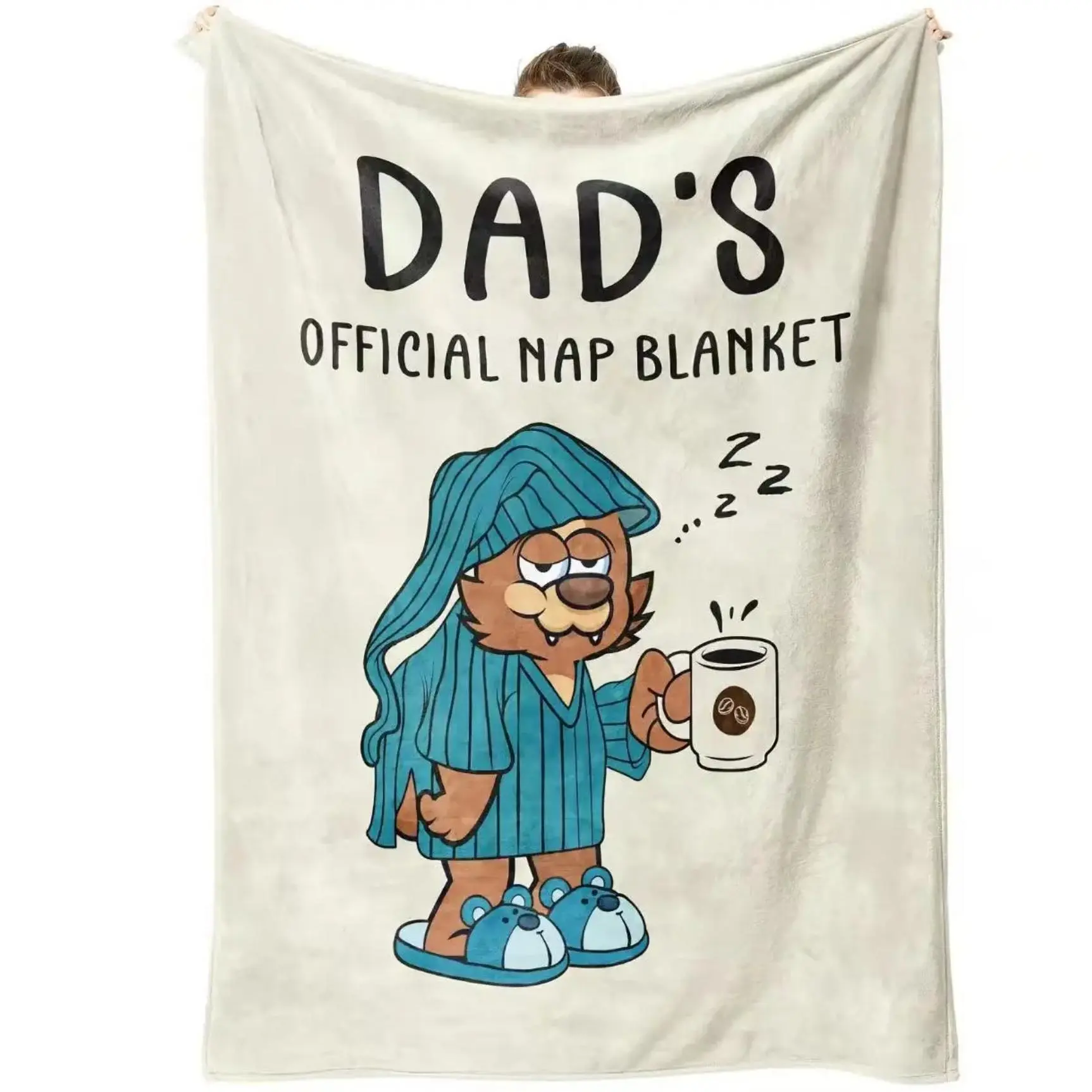 Fluffy Dad Blanket Soft Cozy Flannel Throw Fleece Bedding Living Room Sofa Decor Birthday Father's Day Gift Idea From Daughter Son Kids Summer Comfort