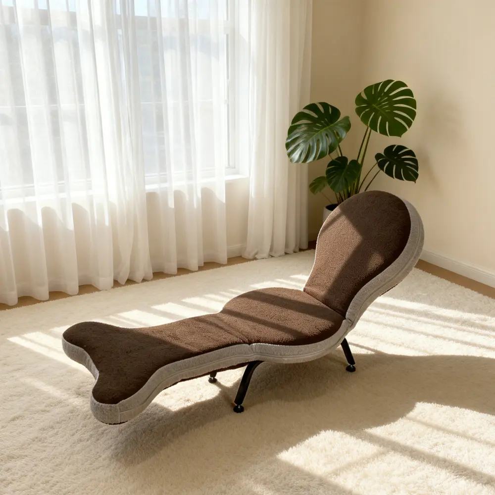 Multifunctional Folding Lazy Sofa Chair, Soft Teddy Velvet Lounge Chair, Portable Floor Sofa Bed, Ergonomic Comfortable Accent Chair for Living Room Bedroom Dorm Office Indoor Outdoor Use, Foldable Recliner Chair Easy Carry Lightweight Seating Furniture