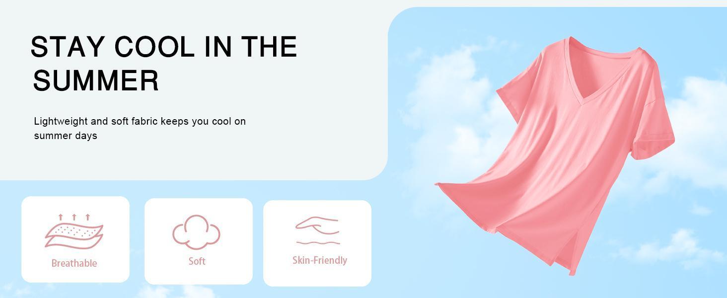 Imily Bela Womens Oversized Tshirts V Neck Short Sleeve Tops Summer Casual Loose Fit Tunic Tee Shirts