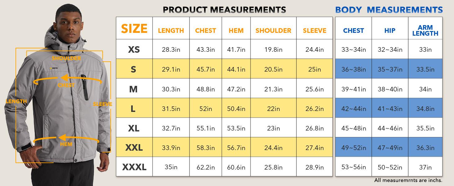 GEMYSE Men's Mountain Waterproof Ski Snow Jacket Winter Windproof Rain Jacket extreme cold weather jacket