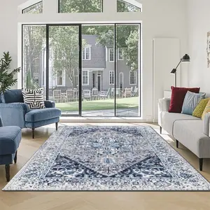 Fashionable Retro Square Printed Velvet Carpet - Ideal Gift, Versatile for Home & Commercial Use, Multiple Sizes, Machine - Washable, Soft & Non - Shedding