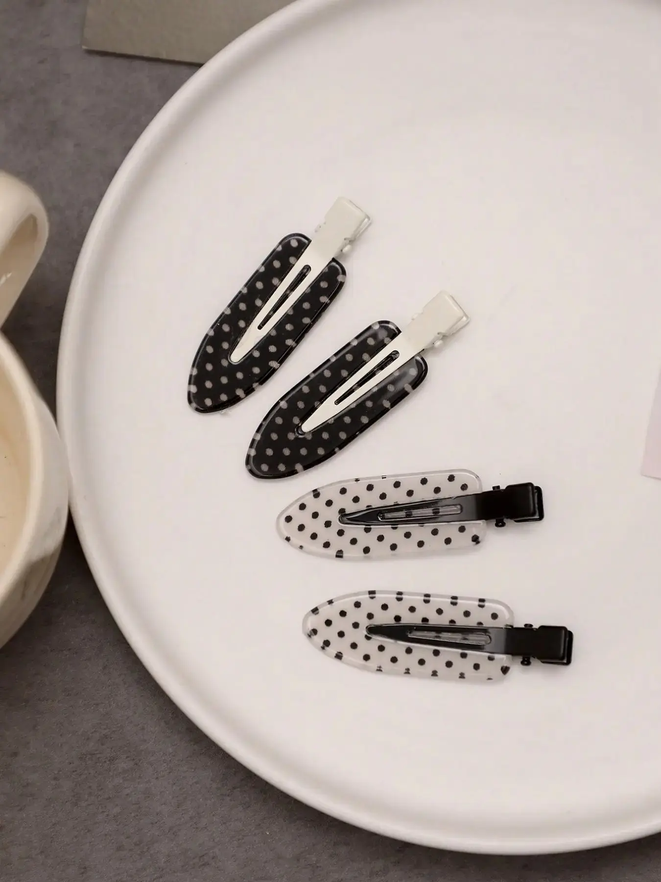 4pcs Set Acetate Seamless Hairpins, & Acrylic Alligator Clips, Hair Style Accessory, Bangs Clips, Styling Clips for Women and Girls