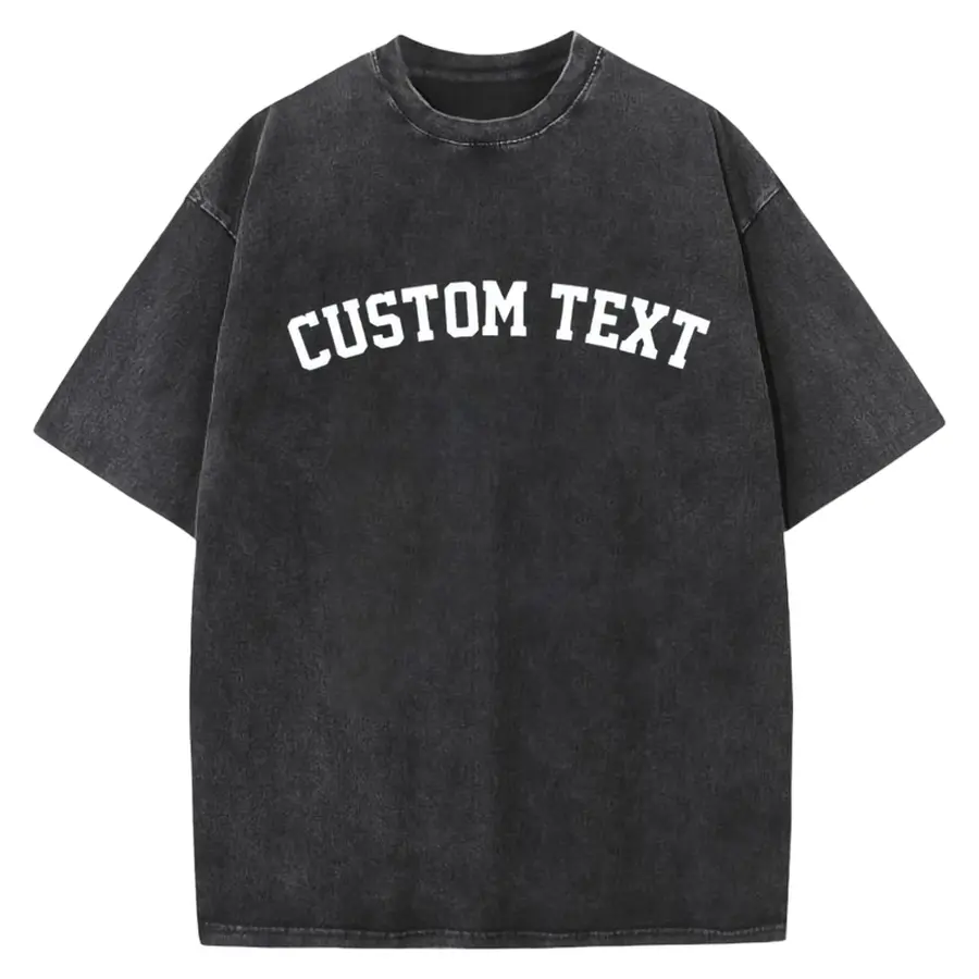 Minimal street style oversized acid distressed tee, silky delicate cotton material, uniform faded texture, wide relaxed hem design, low-key matte luster, simple streamlined shape, fashionable daily style without exaggerated design. Casual Loose