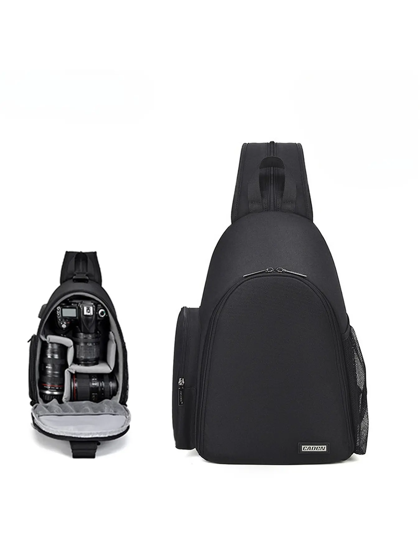Professional camera backpack with tripod straps, convertible from single shoulder bag to double shoulder bag, suitable for photography and daily use