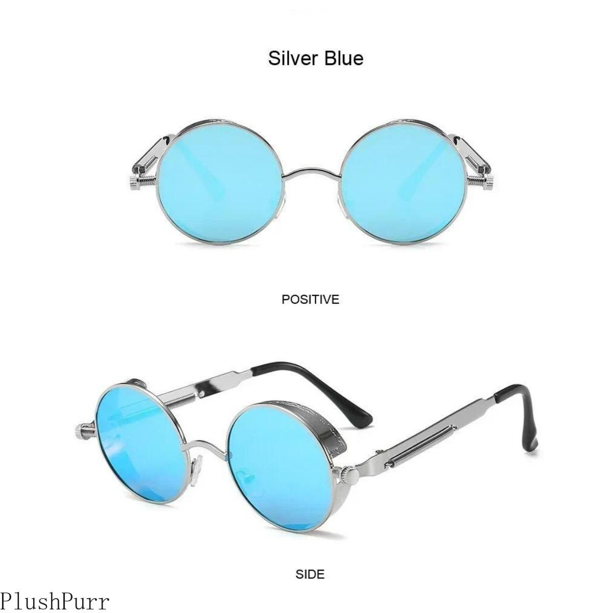 Metal Steampunk Sunglasses Men Women Fashion Round Glasses Brand Drsigner Vintage Sun Glasses High Quality Oculos De Sol UV400