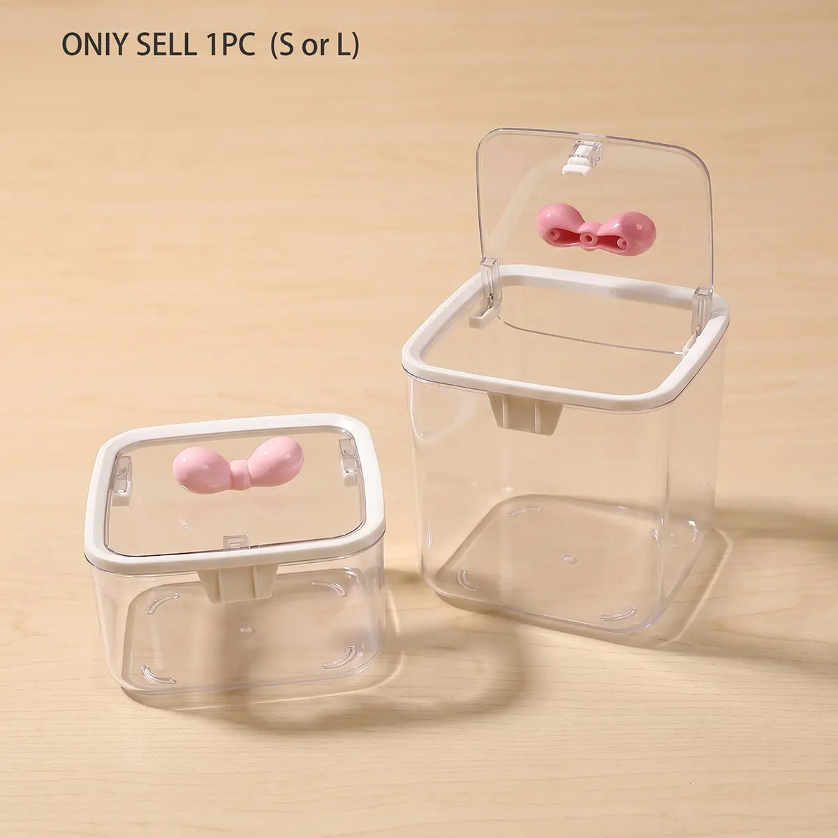 Hair Accessories Storage Organizer, Cute Storage Organizer, 1oc Dustproof Hair Tie Storage Box with Lid, Desktop Storage Box for Scrunchie, Headbands, Claw Clips, Cosmetic Storage Box, Organizing Tool, Desktop Organizer Bins