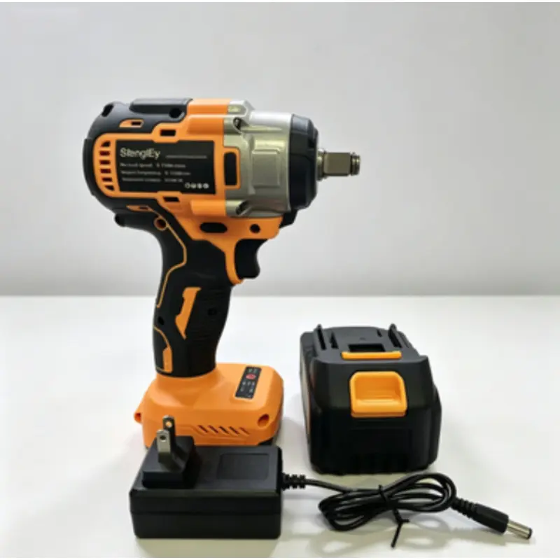 StenglEy  Cordless Rechargeable Electric Screwdriver Speed Brushless Impact Wrench Rechargable Drill Driver LED Light