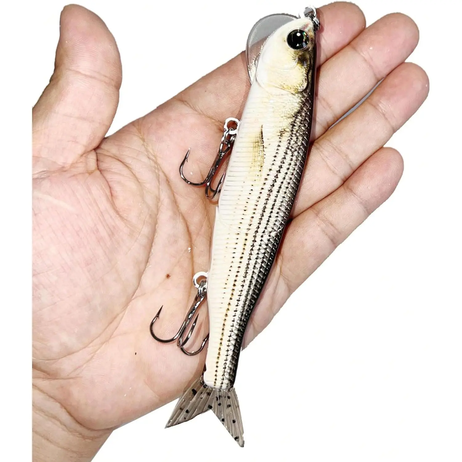 Topwater Artificial Bionic Wobbler Fishing Lure, 5.5in/1.02oz Slow Sinking  Multi Jointed Hard , Fishing Accessories for Freshwater & Saltwater