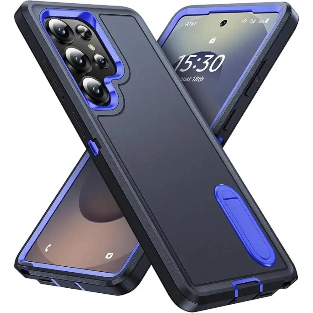 Military Grade Anti-Drop Smartphone Casing with Built-in Kickstand, Handheld Device Protection for Samsung Galaxy S26 Plus, S25, S24+, S23 FE, S22 Ultra Plus