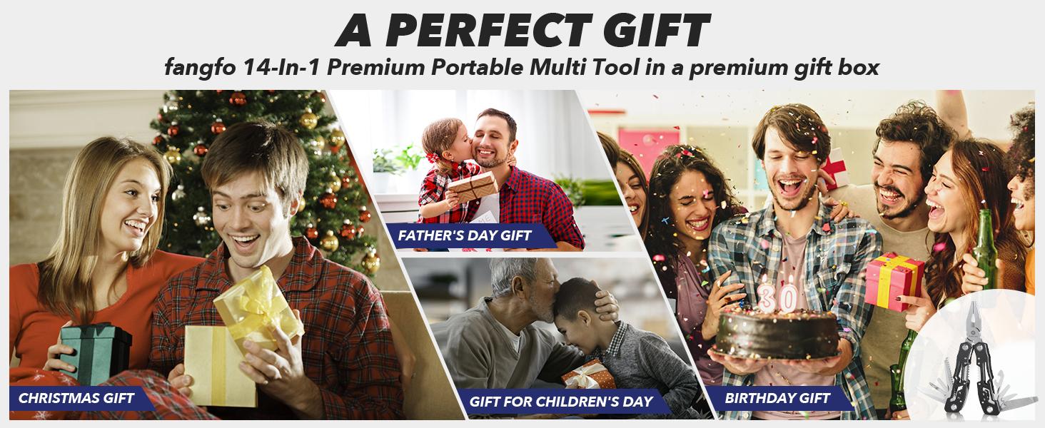 14-In-1 Professional Stainless Steel Multitool with Safety Locking, Pliers, Pocket Knife, Bottle Opener, Screwdriver and Nylon Sheath, For Survival, Camping, Hunting and Hiking 1 Pcs