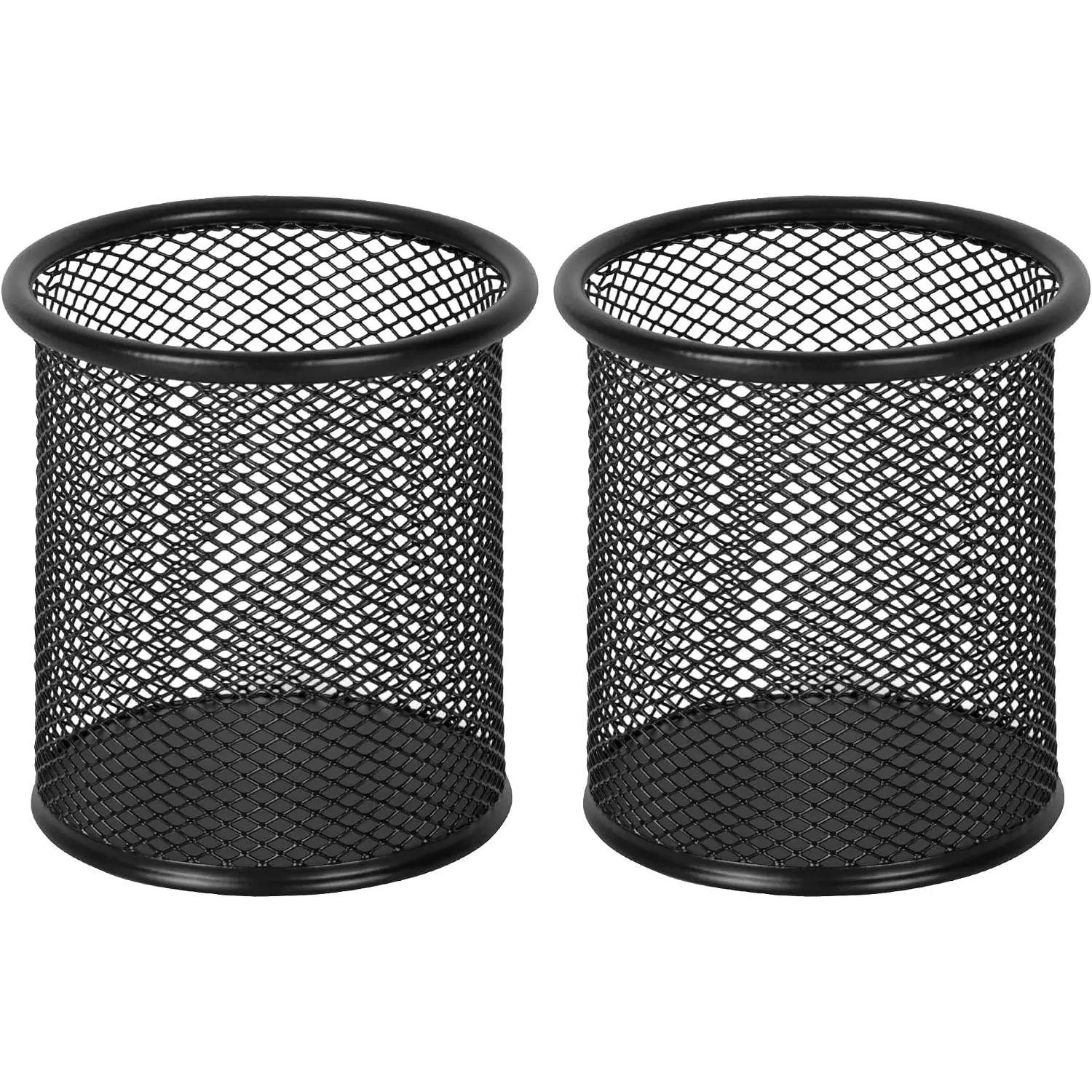 Pencil Holder for Desk, 2 Pack Metal Pen Organizer, Mesh Pencil Cup Organizer for , Office, Classroom, School, Black