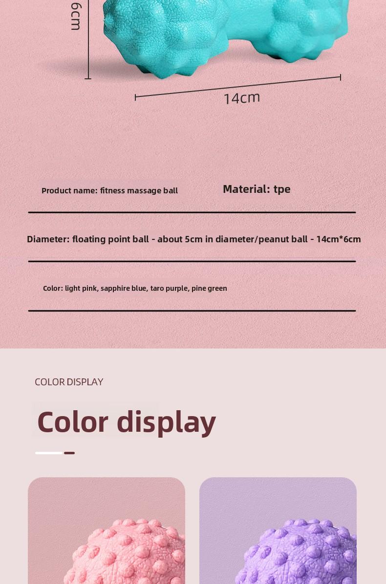 Fascia Ball for Foot Massage & Yoga Fitness TPE Dual Ball Design for Lumbar and Back Muscle Relaxation in Smoky Purple Roland Purple Starry Gray Immersive Black