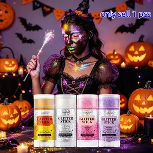 Luxfume Glitter Stick, Face & Body Use, Multi-Color Fine Glitter Powder, Gentle Formula, Quick-Dry, Ideal for Halloween, Christmas Parties