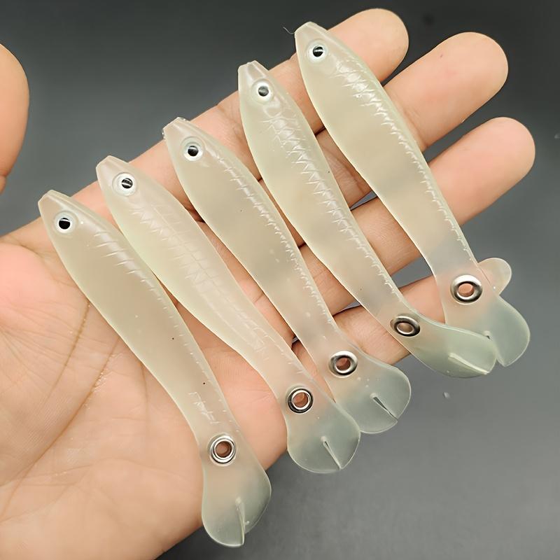 7cm/10cm 5pcs Mud Loach Bionic False Bait Roadside Throwing Tail Fish Soft Bait Freshwater Pufferfish Bass Black Fish Catfish Soft Insect Soft Fish Bait
