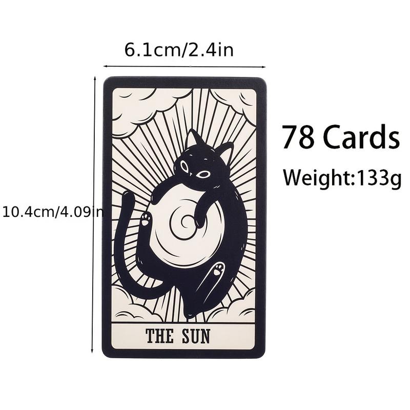 78-Card Playful Kitten Tarot Deck with Guidebook - Premium Paper Cat-Themed Tarot Cards for Divination, Collectible Games & Art Enthusiasts, Whimsical Feline Illustrations, Divination Tools, Spiritual Guidance, Cute Animal Theme, Sturdy Cardstock