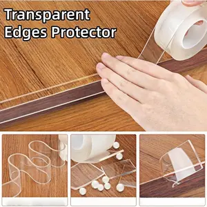 1 Roll 200cm/78.74inch Transparent Edges Protector, Furniture Corner Protector, Self-adhesive Corner Protector, Easy To Install, Suitable for Furniture Corners, Cabinets, Tables, and Drawers (2mm Thick)