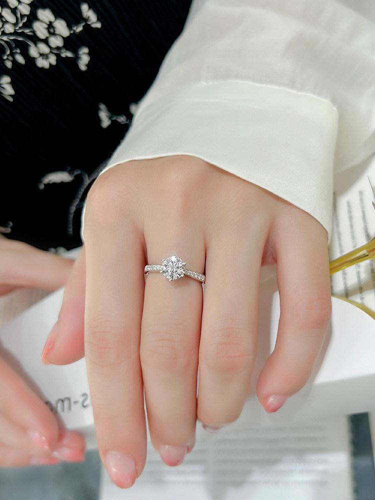 Elegant Golden Round Solitaire Ring for Women, Sparkly CZ Promise Ring, Minimalist Engagement Wedding Anniversary Jewelry Gift for Her Daily Wear