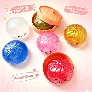 Large Baozi Stress Relief Toy, Soft Silicone Compression Toy, Slow Rebound Design, Perfect for Anxiety Relief, Fun and Relaxing Game