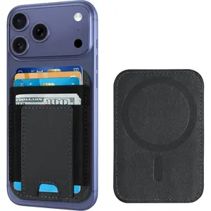 Magsafe Magnetic Wallet, 7 Cards Holder, Strongest Magnetic Wallet for iPhone 17/16/15/14/13/12 Series, RFID Blocking, Vegan Leather Slim Wallet, Black