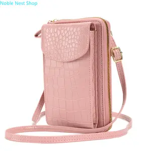 2026 Trendy Women Cell Phone Crossbody Purse, Dual Layer Large Capacity Multi-Functional Mini Shoulder Wallet Pouch with Built-In Card Holder, Aesthetic Small Bag for Travel Shopping & Holiday Gifts for Her