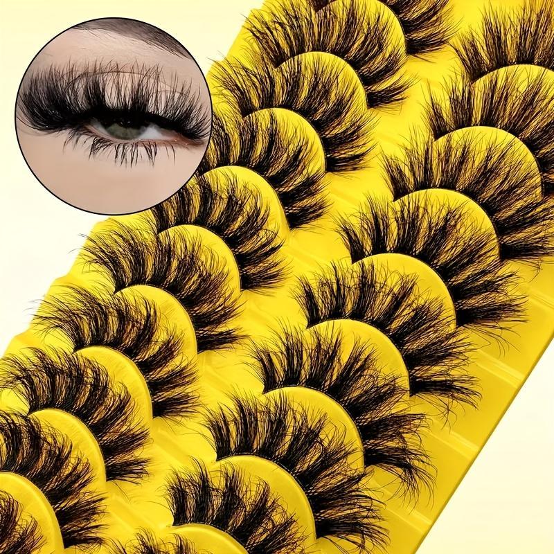 Transparent Thick Soft Synthetic False Eyelashes, Thick Curly Comfortable Versatile Fake Lashes, Perfect for All Seasons, Easy Application