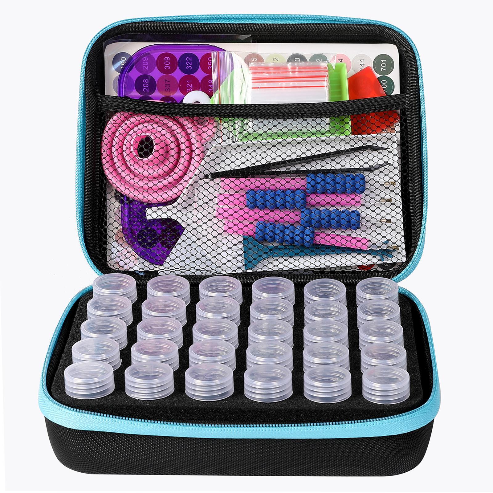 Diamond Arts Colorful Painting Carrying Case & Tool Set, 1 Set Handheld Multifunctional Diamond Arts Tool Storage Container, DIY Painting Tool Supplies, Diamond Art Tools
