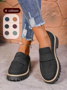 women's retro style casual leather shoes, british & japanese student fashion, suitable for all seasons, comfortable walking footwear