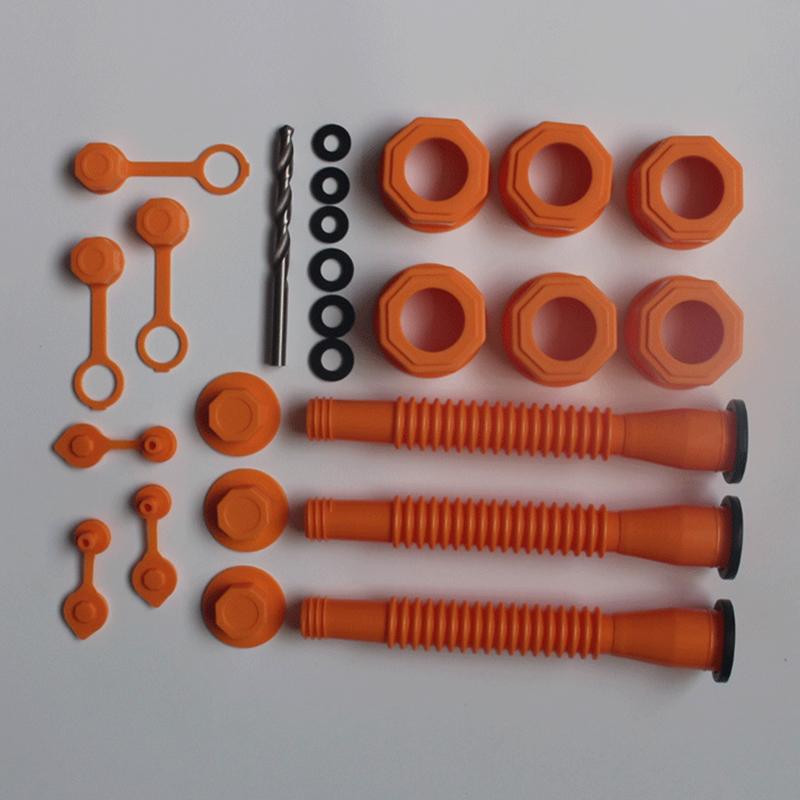 Gas Can Spout Replacement Kit, Anti-spill Gas Can Nozzle Replacement, Replacement Gas Can Spout with Flexible Nozzle, Fit for Most 1/2/5/10 Gal Can