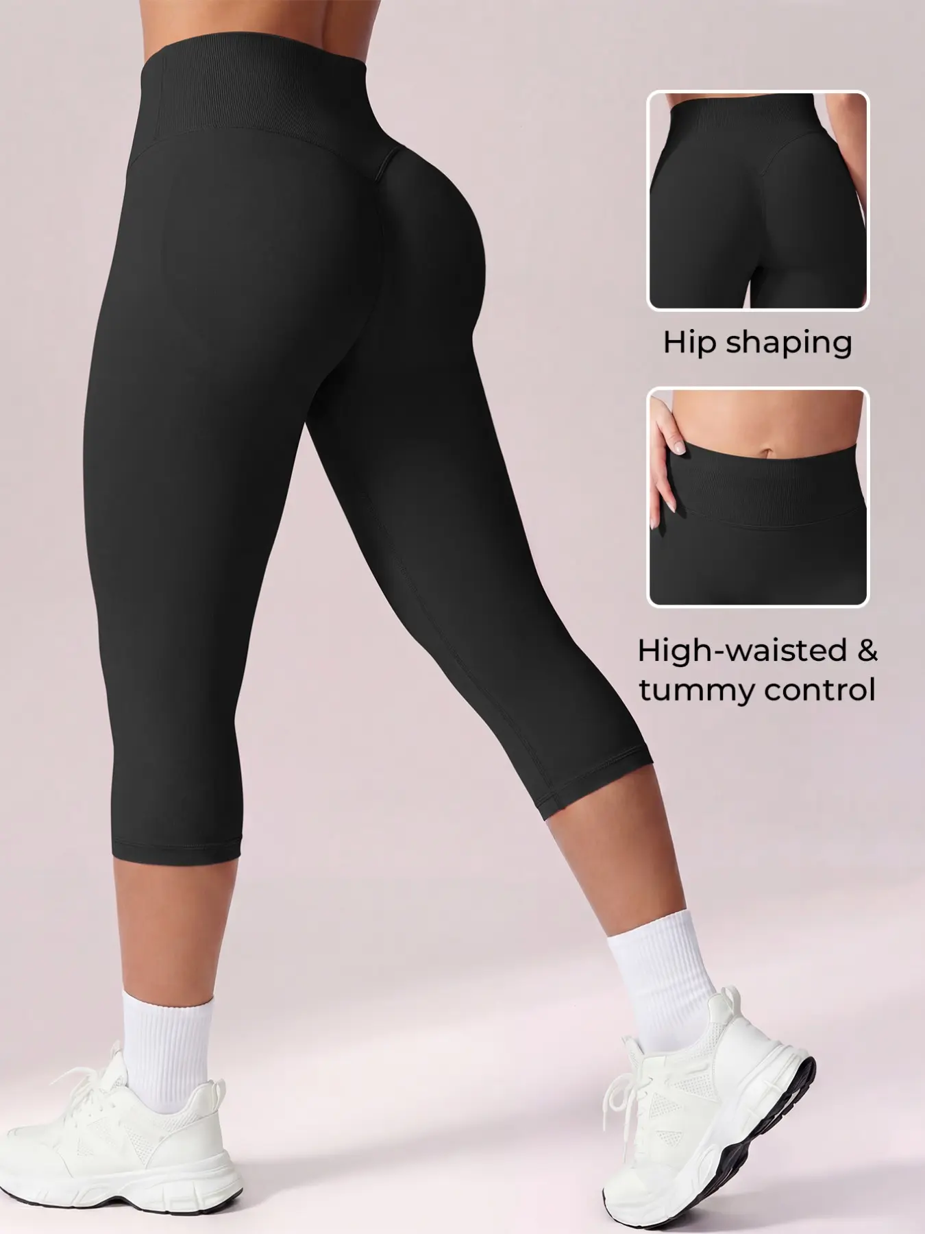 Women's Fitted Sporty Pants, High Waist Seven-Quarter Yoga Pants, Breathable and Elastic, Ideal for Gym, Running, Daily Wear, Breathable Workout Pants, Breathable Activewear Bottoms